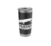 Tiktaalik I Left My Heart in The Devonian Evolution Science Stainless Steel Insulated Tumbler