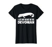 Tiktaalik I Left My Heart in The Devonian Evolution Science Value Graphic T-Shirt, Women, Black, XL
