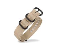 TikTako Canvas Nylon Watchband 18mm/20mm/22mm/24mm/26mm Ring Buckle NATO Sweatproof Replacement Bracelet Watch Band Strap Khaki Black 22mm