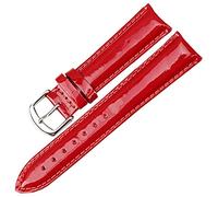 TikTako Genuine Leather Watch Strap Stainless Steel Pin Buckle White Black Red Watch Band Accessories Bracelets Watchband