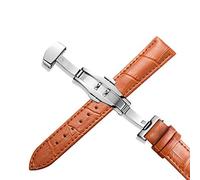 TikTako Genuine Leather Watchbands 12 24MM Universal Watch Butterfly Buckle Band Steel Buckle Strap Wrist Belt Bracelet