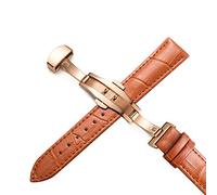 TikTako Genuine Leather Watchbands 12 24MM Universal Watch Butterfly Buckle Band Steel Buckle Strap Wrist Belt Bracelet