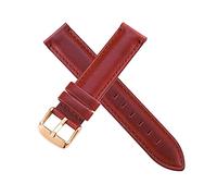 TikTako Leather Watch Strap 12-20mm Replacement Watchbands Red Brown Gold 17mm