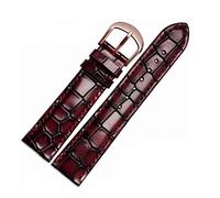 TikTako Pin Buckle Leather Men's Watchband Clear Personality Crocodile Texture Strap Bracelet Wrist Watch Band 18mm-22mm