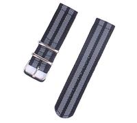TikTako Quick Release NATO Watch Bands 18mm/20 mm/22mm/24mm Stripe Nylon Watchband with Stainless Steel Buckle Style 10 24mm