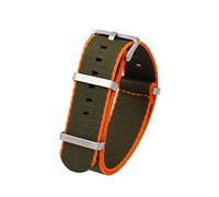 TikTako Quick Release NATO Watch Bands 20mm/22mm Nylon NATO Watchband Stainless Steel Buckle Army Green Orange S 20mm