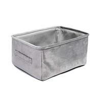 TikTako Velvet Storage Box Desktop Cosmetics Storage Basket Snack Book Sundries Storage Basket Organizer Grey M