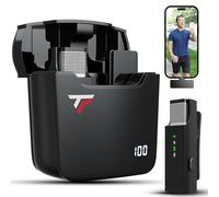 TikTalkPro Wireless Lavalier Microphone for iPhone and All Devices - Single 2.4Ghz Mic, Audio w/Noise Canceling - Long Range Up to 175ft - Easy to Use for Video Recording, Podcast