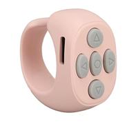 TIKTok Bluetooth Remote Control Wireless Scrolling Page Turner for IOSAndroid Cell Phone APP, Ring Design Fingertip Scrolling Clicker, Camera Shutter Remote Selfie Button (Pink)