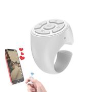 TikTok Scrolling Ring Bluetooth Camera Remote Control Page Turner, 5-Button Finger Tip Wireless Remote, with Camera Remote Shutter for Phone Pad Android Ebook Reading Scrolling Ring for Phone TikTok