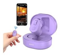Tiktok Scrolling Ring, Bluetooth Finger Scroller Remote for Tik Tok, Page Turner for iPhone iPad & Android Tablet Ebook Reading, Remote Control Camera Video Recording for iPhone Android -Purple