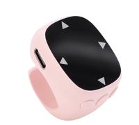 TikTok Scrolling Ring, Bluetooth Remote Control Page Turner with Touchscreen for Camera Shutter, Watching Short Videos,Taking Pictures, Listening to Music (Pink)