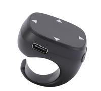 TikTok Scrolling Ring, Bluetooth Remote Control Page Turner with Touchscreen for Camera Shutter, Watching Short Videos,Taking Pictures, Listening to Music (Black)