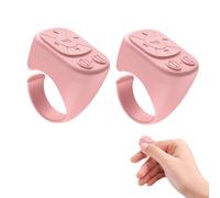 TikTok Scrolling Ring - Bluetooth Remote for TikTok, Wireless Page Turner Ring Pair for iPhone iPad, Video & Music Controller, iOS Android Compatible,2 Pack