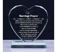 TIKTREE Wedding Gifts, Marriage Prayer Plaque, K9 Crystal with Inspiring Quotes, Anniversary Wedding gifts for couples unique 2023