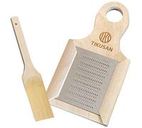 TIKUSAN Japanese Wooden Wasabi Grater (Oroshi) for Ginger and Garlic With Bamboo Brush Made in Japan