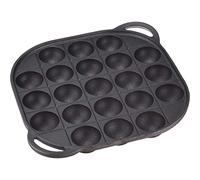 TIKUSAN Takoyaki Pan Cast Iron Takoyaki Maker Skillet Griddle Japanese Octopus Meat Ball Mold Maker for Gas Heater (21 Molds)
