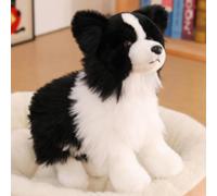 Tikwisdom 28 cm /11" Shepherd Puppy Plush Toy,Creative Cute Collie Plush Stuffed Animal Model Border Collie Doll Great for Playful Children, Xmas Birthday Gifts