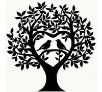 Tikwisdom Metal Wall Art, 30 cm Wall Hanging Metal Art Tree of Life Black Iron Artwork Decor Home Decoration Living Room Viking Wall Plaque-Basic style (Iron Art 1)