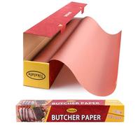 Tikxlafe Butcher Paper Roll Pink, BBQ Kraft Paper 60 cm x 50 m Butcher Paper, Butcher Paper for Smoking Meat Cooking Juicy for Grill, Smoker, Fish Meat