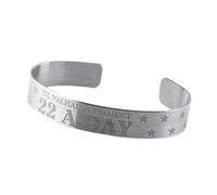 Til Valhalla Project 22 A Day Memorial Bracelet, 7" (MOST COMMON SIZE FOR ADULTS), Metal