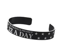 Til Valhalla Project 22 A Day Memorial Bracelet, 7" (MOST COMMON SIZE FOR ADULTS), Metal, no gemstone