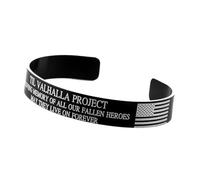 Til Valhalla Project Honor Our Fallen Memorial Bracelet, 7" (MOST COMMON SIZE FOR ADULTS), Metal, no gemstone