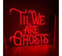 Til We Are Ghosts Neon Sign - LED Ghost Light Halloween Room Decor USB Powered Brightness Adjustable, Red Art Wall Lights for Girl Bedroom Home Bar Wedding Party Propose Christmas Gifts(14.2 * 13")