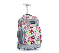 Tilami Rolling Backpack 18 inch Wheeled Backpack School College Student Travel Trip Boys and Girls, Doughnut, OneSize, Custom