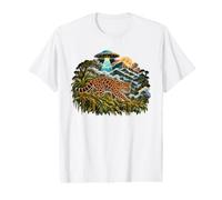 Tilcayo Cat UFO Rare Wild Feline Alien Encounter Artwork Value Graphic T-Shirt