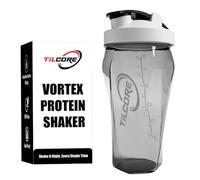 Tilcore Vortex Protein Shaker Bottle 24 oz/700ml - Premium BPA-Free Pre-Workout Shaker Cup for Protein Shakes & Smoothies, Leak-Proof & Durable Bottle-Shakers for Active Lifestyles