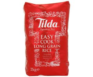 Tilda Easy Cook Long Grain Rice 2 kg (Pack of 2)