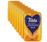 Tilda Fragrant Jasmine Rice 1kg (Pack of 8)