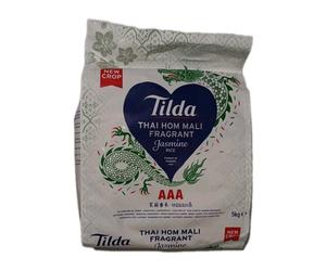 Tilda Jasmine Fragrant 5kg Premium Long Grain Thai Rice for Home & Restaurant
