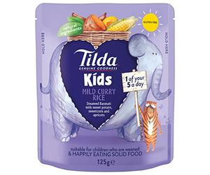 Tilda Kids Mild and Sweet Curry Rice, 125g (Pack of 9)