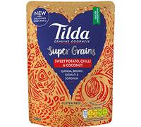 Tilda Quino, Brown Basmati and Sorghum with Sweet Potato, Chilly and Coconut, 220 g, Pack of 6