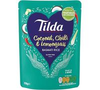 Tilda Steamed Basmati Coconut Chilli and Lemongrass Rice 250 g (Pack of 6)