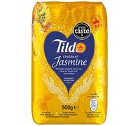 Tildaa Thai Jasmine Rice, AAA Grade Fragrant Rice, Sticky Texture, Gluten Free, Vegan, Vegetarian (500g)