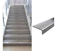 Tile Concrete Stair Nosing Edge Trim Outdoor, L-Shaped Floor Transition Strip/Stair Edge Protector Stainless Steel, Wide Step Tread Guard, 1-1.6m(L-110cm(43"),W-6cm(2.36"))
