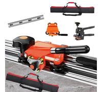 Tile Cutter with Suction Cups & Single/Double Rail - 4-Axis Rotary 3-Blade with Ultra-Hard Tip | Cuts 1.2-3.6m Porcelain & Granite Slabs,1.5m