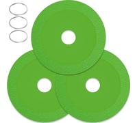 Tile Cutting Disc 3Pcs Glass Cutting Disc Diamond 4.5/5in Marble Saw Ceramic Tile Jade Crystal Wine Bottles Grinding Chamfering Glass Cutting Tool(Green 125mm)