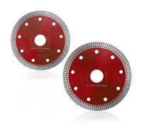 Tile Cutting Discs Super Thin 1mm Diamond Saw Blade，115/125mm Diamond Cutting Disc for Angle Grinders Ceramic Porcelain Tile Granite Metal Cutting(red)