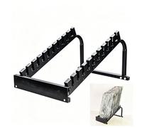 Tile Display Rack, 10 Slot Metal Stand, Adjustable Width Heavy Duty Steel Organizer for Retail Stores, Portable Countertop for Trade Shows and Exhibitions