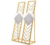 Tile Display Stand - 12 Slot Card Holder, Floor-standing Storage Rack for Building Materials, Porcelain & Ceramic Tile Showcase, Marble & Stone Sample Holder (Gold, 105x50x160cm)