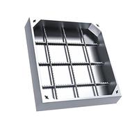 Tile Drain Cover Stainless Steel Frame Durable ZincCoated Base Ideal for Gardens & Patios (31.9"x31.9") Sleek Design RustResistant Easy Installation