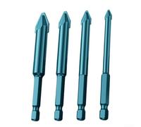 Tile Drill Bit with Unique Tilted Head and Double U Shaped Chip Flute for Accurate Positioning and Improved For Drilling Performance (8mm)