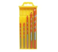 Tile Drill Bits Set, 5 Piece Masonry Drill Bits for Ceramic,Concrete Drill Bit, Masonry Drill Bits for Concrete, Granite, and Marble,Ideal for Home Renovation and Professional Construction