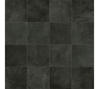 Tile Effect Black Anti-Slip Vinyl Flooring For LivingRoom, Hallways, Kitchen, 2.0mm Thick Cushion Backed Vinyl Sheet, Waterproof Lino Flooring-1m(3'3") X 2m(6'6")-2m²