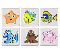 Tile for The Bathroom Transfer Humor Pack of 6 Aquatic Themed Fun Tile Stickers Great Fun (Option 4)