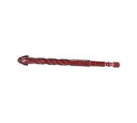 Tile Glass Metal - 7-piece Red Hardened Alloy Bits Cross Having Drill Bench Set for Concrete Porcelain Hex Non-Slip Cordless Drills Compatible Having Hex Bit Shanks(12mm)